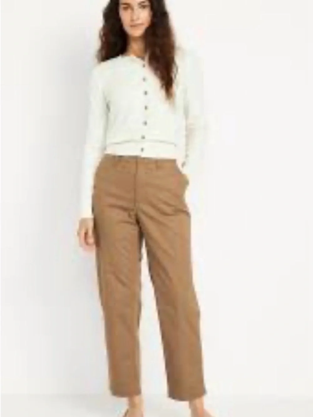 2 pair OLD NAVY og chino pants crop straight high rise XL black khaki